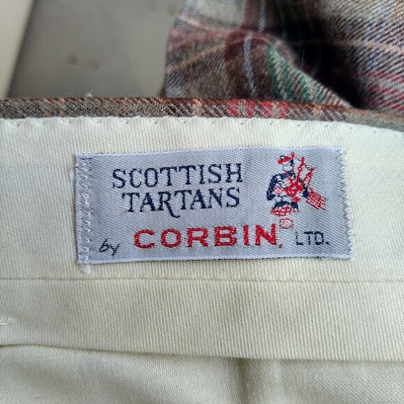 VINTAGE | Wool Plaid Pants Preppy Christmas Trousers Holiday Party Heritage Ivy - Picture 12 of 12